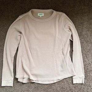 MATE the Label Cream Long Sleeve Tee